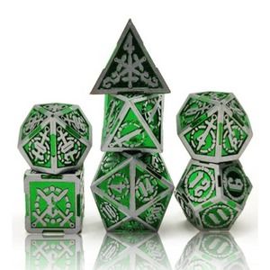 7 Piece Metal Dice Set Sword Series
